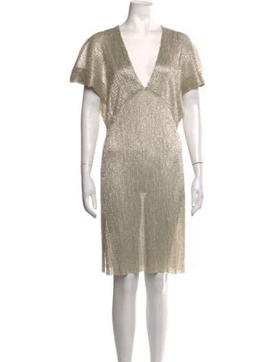 Pre-owned Saint Art Patterned Mini Dress In Neutrals