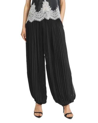Saint Art Ronan Pleated Chiffon Pants In Black