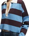 Saint Art Samira Striped Knit Polo In Multi