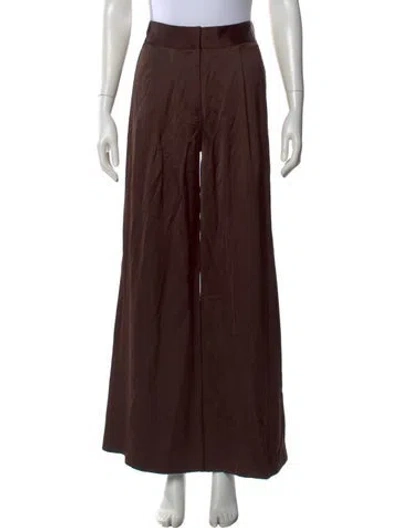 Pre-owned Saint Art Satin Wide Leg Pants In Brown