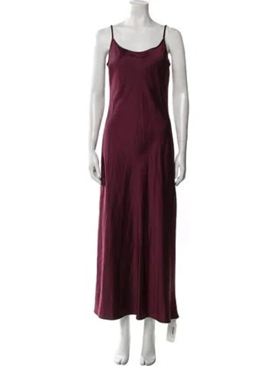 Pre-owned Saint Art Scoop Neck Long Dress In Purple