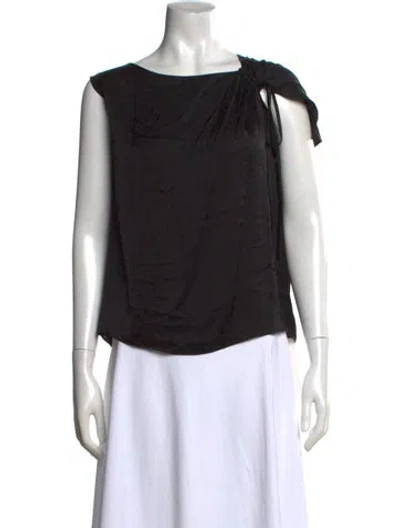 Pre-owned Saint Art Scoop Neck Sleeveless Top In Black