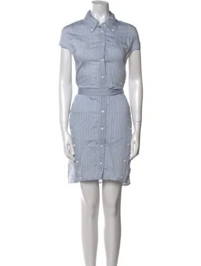 Pre-owned Saint Art Striped Knee-length Dress W/ Tags In Blue