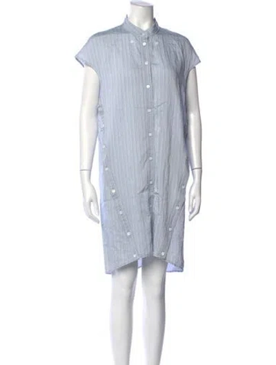 Pre-owned Saint Art Striped Mini Dress In Blue