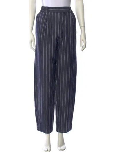 Pre-owned Saint Art Striped Straight Leg Pants In Blue