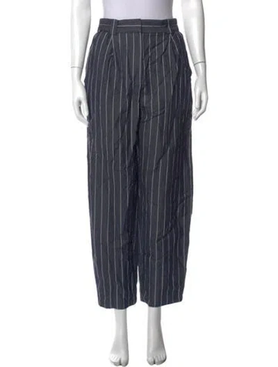 Pre-owned Saint Art Striped Wide Leg Pants In Blue