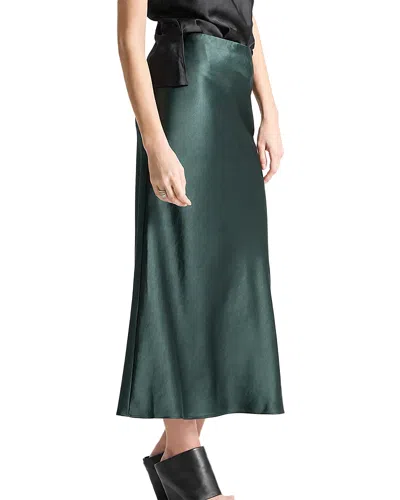 Saint Art Talia Charmeuse Maxi Skirt In Green