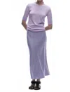 Saint Art Talia Charmeuse Maxi Skirt In Lilac In Purple