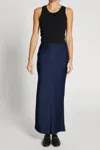 Saint Art Talia Charmeuse Maxi Skirt In Midnight