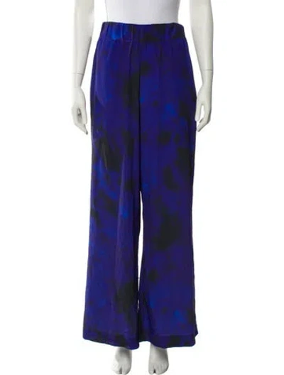 Pre-owned Saint Art Tie-dye Print Wide Leg Pants In Blue