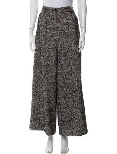 Pre-owned Saint Art Tweed Pattern Wide Leg Pants In Multicolor