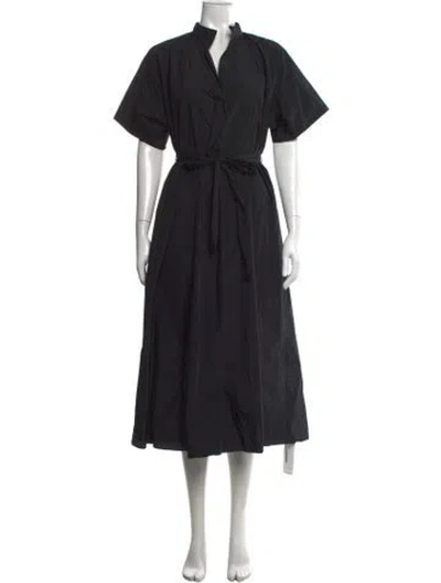 Pre-owned Saint Art V-neck Midi Length Dress In Black