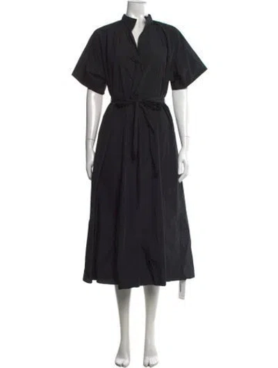 Pre-owned Saint Art V-neck Midi Length Dress In Black
