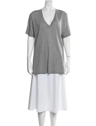 Pre-owned Saint Art V-neck Short Sleeve T-shirt W/ Tags In Gray