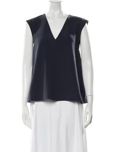 Pre-owned Saint Art V-neck Sleeveless Top In Blue