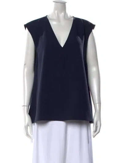 Pre-owned Saint Art V-neck Sleeveless Top W/ Tags In Blue