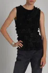 Saint Art Wells Sleeveless Blouse In Black In Black