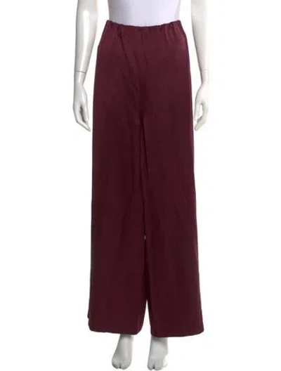 Pre-owned Saint Art Wide Leg Pants In Burgundy