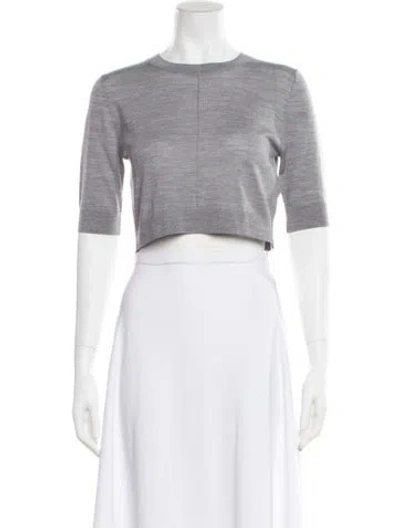 Pre-owned Saint Art Wool Crew Neck Crop Top In Grey