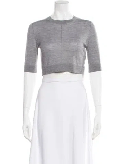 Pre-owned Saint Art Wool Crew Neck Crop Top In Grey