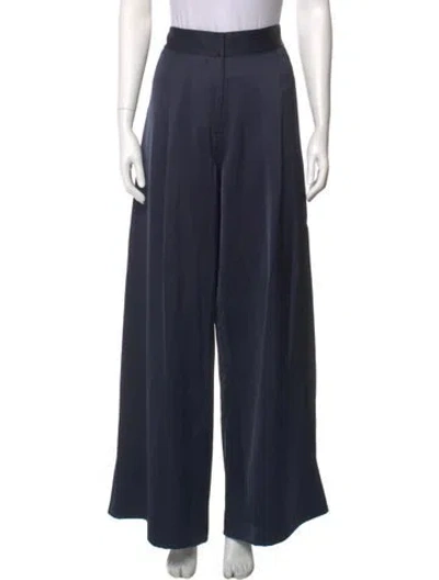 Pre-owned Saint Art Wool Wide Leg Pants In Blue