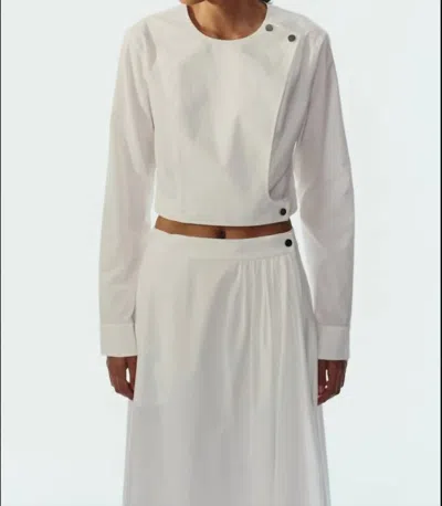 Saint Art Ziggy Poplin Blouse In White