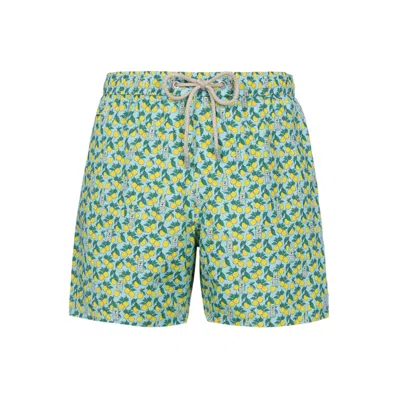 Saint Barth - Boxer Mare Fantasia Limoni 04365f In Blue