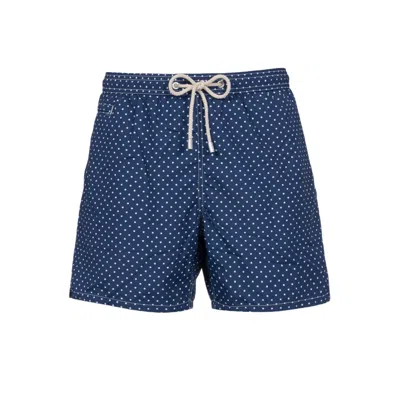 Saint Barth - Boxer Mare Pois Blu 04082f In Blue