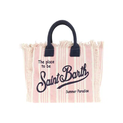 Saint Barth 'colette' Canvas Tote Bag Kids In Pink