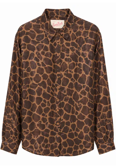 Saint Barth Fantasy Giraffe Shirt  In Brown