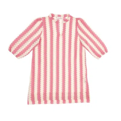 Saint Barth Knitted Mini Dress Kids In Pink