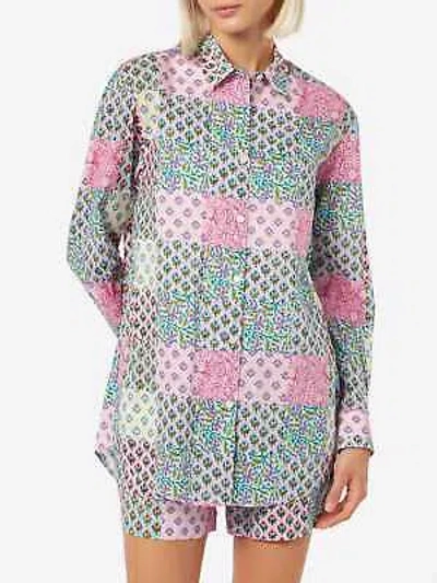 Pre-owned Saint Barth Mc2  Woman Cotton Shirt Brigitte With Flower Print In Multicolor