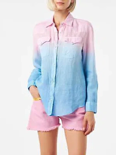 Pre-owned Saint Barth Mc2  Woman Shirt With Pink And Blue Gradient Colors
