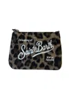 Saint Barth Parisienne Mini Felt Leopard Woman  Midi 18 Emb In Animal Print