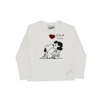 Saint Barth 'snoopy Kiss' Print T-shirt - Kids In White