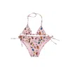 Saint Barth 'snoopy' Printed Holly Bikini Kids In Pink