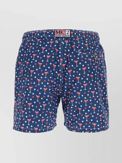 Saint Barth Strawberry Daiquiri Swim Shorts In Blue