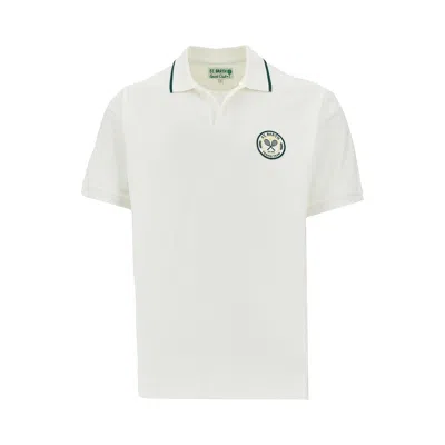 Saint Barth Tennis Patch 'charles' Piquet Polo Shirt In Multi