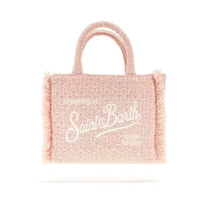 Saint Barth Tweed 'colette' Kids Bag Kids In Pink