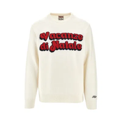 Saint Barth 'vacanze Di Natale' Crewneck Sweater In White