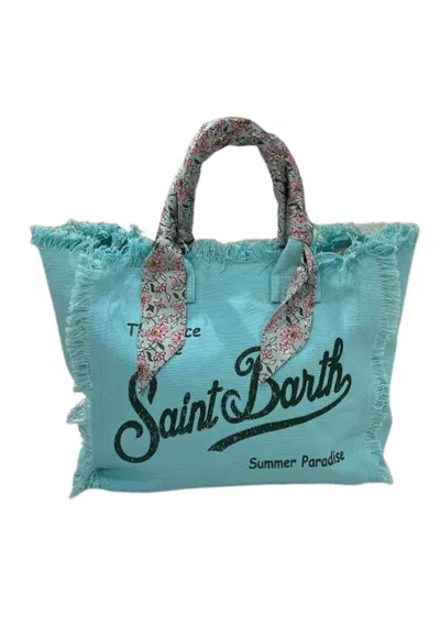 Saint Barth Vanity Great Woman  With Scarves In Turquoise