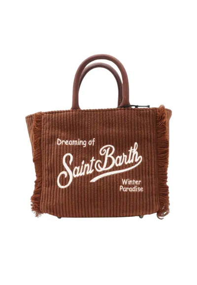 Saint Barth Vanity Mini Corduroy Woman  18 Emb In Brown