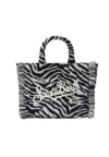 Saint Barth Vanity Mini Felt Zebra Woman  00 Emb In Multi