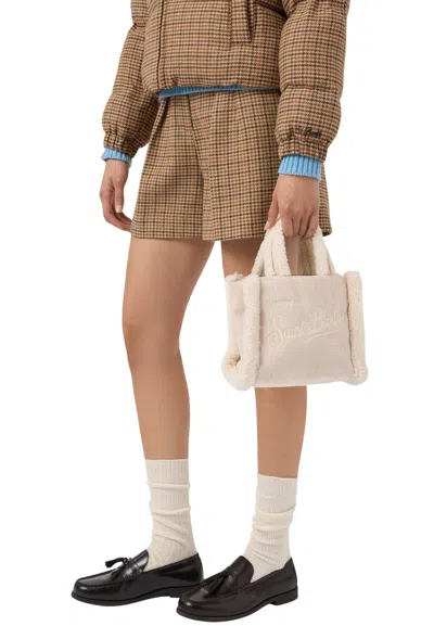 Saint Barth Vanity Mini Shearling Woman  11 Emb In White