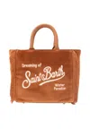 Saint Barth Vanity Mini Velvet Woman  18 Emb In Brown