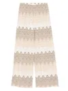 Saint Barth Wide-leg Trousers In Textured Chevron Knit