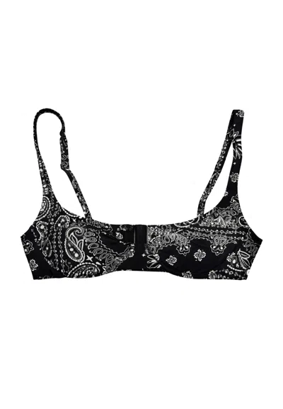Saint Barth Women's Bikini Top  Bandana In Black