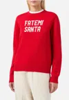 Saint Barth Women's Knit  White Writing In Red
