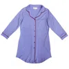 Saint Botolph Women's Purple  Signature Periwinkle Organic Cotton Nightshirt In Blue
