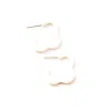Saint Botolph Women's  Logo Earrings - Medium Hoop In Blanco White Enamel In White